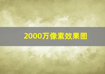 2000万像素效果图