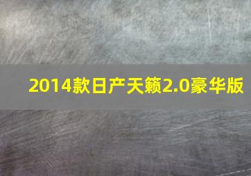 2014款日产天籁2.0豪华版