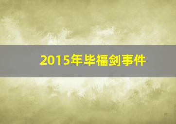 2015年毕福剑事件