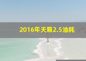 2016年天籁2.5油耗