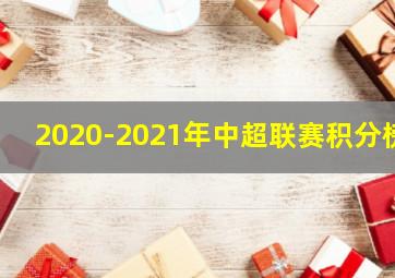 2020-2021年中超联赛积分榜