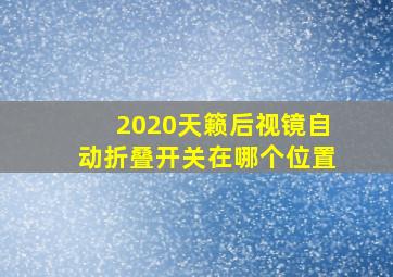 2020天籁后视镜自动折叠开关在哪个位置