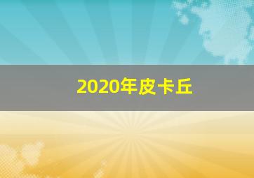 2020年皮卡丘