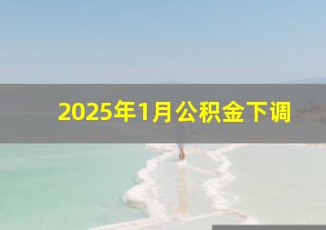 2025年1月公积金下调