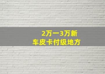 2万一3万新车皮卡付级地方