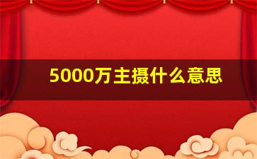 5000万主摄什么意思