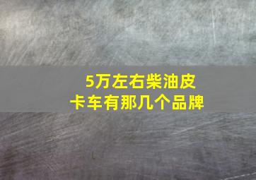 5万左右柴油皮卡车有那几个品牌