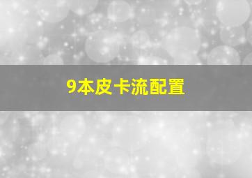 9本皮卡流配置