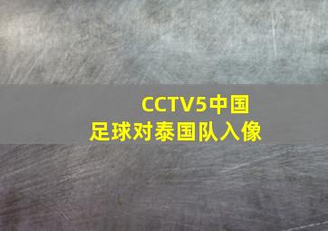 CCTV5中国足球对泰国队入像