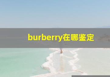 burberry在哪鉴定