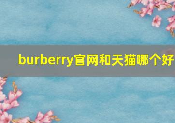 burberry官网和天猫哪个好