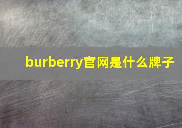 burberry官网是什么牌子