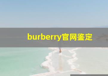 burberry官网鉴定