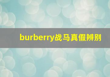 burberry战马真假辨别