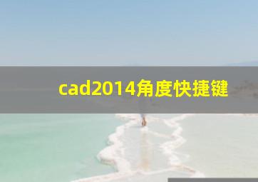 cad2014角度快捷键