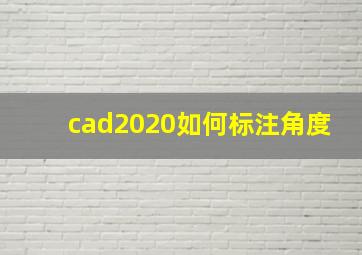 cad2020如何标注角度