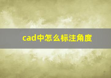 cad中怎么标注角度