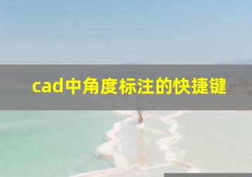 cad中角度标注的快捷键