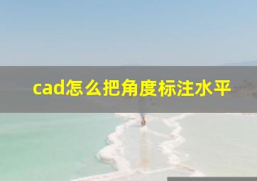 cad怎么把角度标注水平