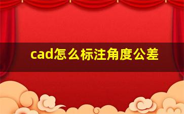 cad怎么标注角度公差