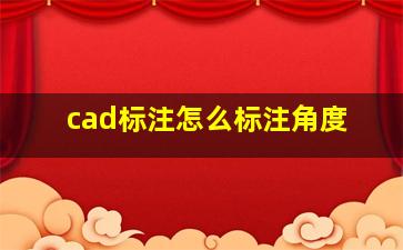 cad标注怎么标注角度