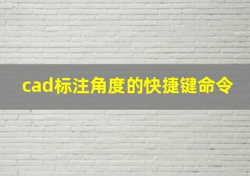 cad标注角度的快捷键命令