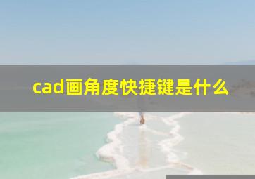 cad画角度快捷键是什么