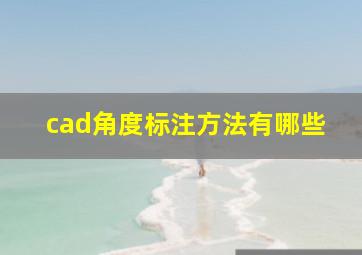 cad角度标注方法有哪些