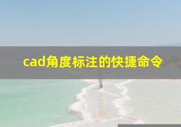 cad角度标注的快捷命令