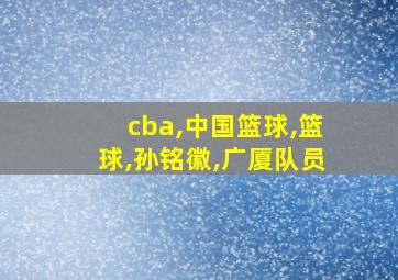 cba,中国篮球,篮球,孙铭徽,广厦队员