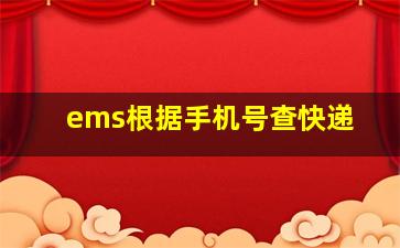 ems根据手机号查快递