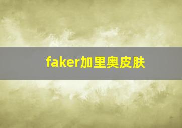 faker加里奥皮肤