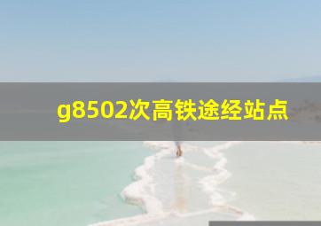 g8502次高铁途经站点