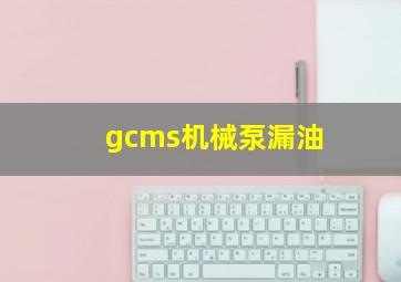 gcms机械泵漏油