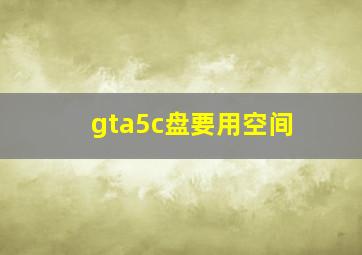 gta5c盘要用空间