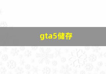 gta5储存