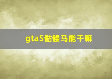 gta5骷髅马能干嘛