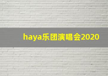 haya乐团演唱会2020