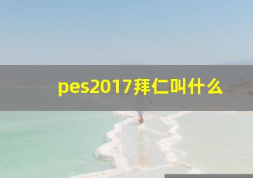 pes2017拜仁叫什么