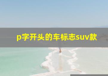 p字开头的车标志suv款