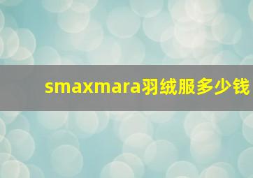 smaxmara羽绒服多少钱