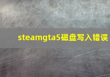 steamgta5磁盘写入错误