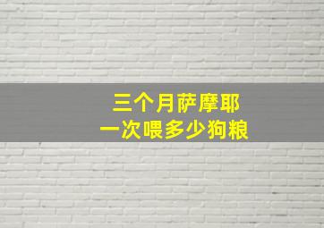 三个月萨摩耶一次喂多少狗粮