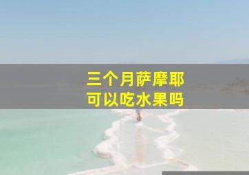 三个月萨摩耶可以吃水果吗