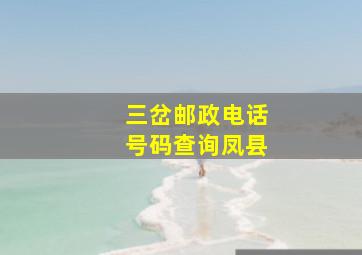 三岔邮政电话号码查询凤县