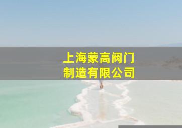 上海蒙高阀门制造有限公司