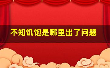 不知饥饱是哪里出了问题