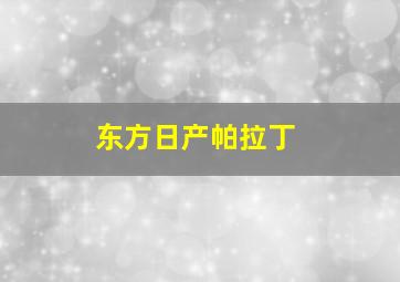 东方日产帕拉丁