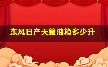 东风日产天籁油箱多少升