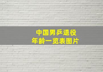 中国男乒退役年龄一览表图片